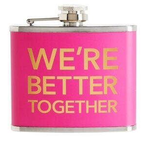 Juvale Stainless Steel 5 Ounce Flask Rose R We're Better Together Liquor Cante
